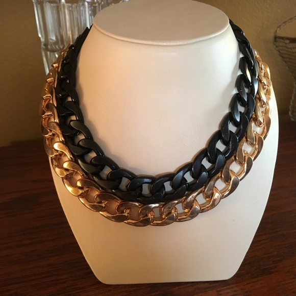 Jewelry - 🥇Black And Gold Double Strand Link Chain🥇